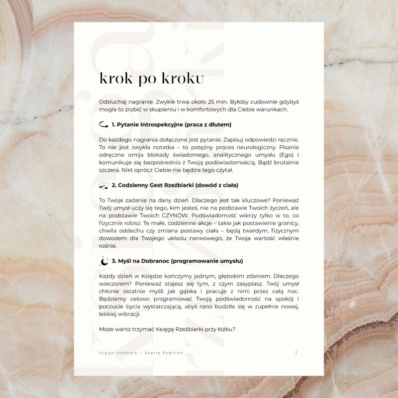 Kurs online - RZEŹBIMY SWOJĄ WARTOŚĆ