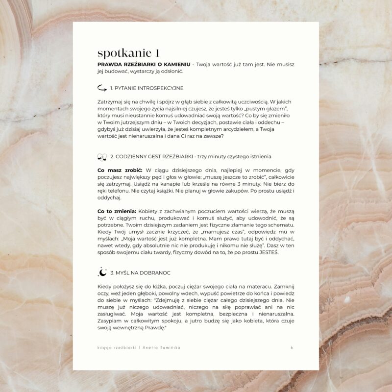 Kurs online - RZEŹBIMY SWOJĄ WARTOŚĆ